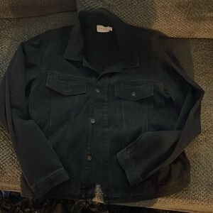 Black Topman Jean Jacket Like New!!